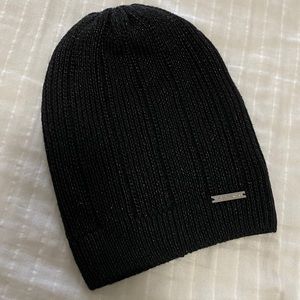 MICHAEL KORS Black with Lurex knit Beanie